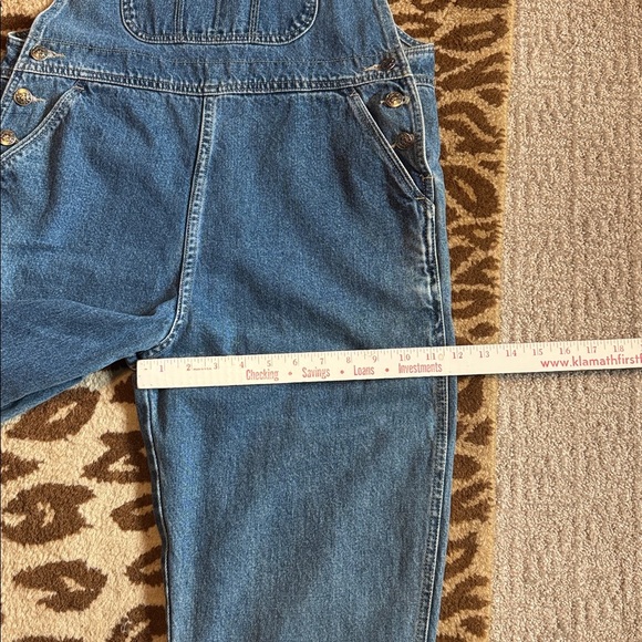 Cherokee Cropped Wide Leg Denim Coveralls Overalls Womens S Carpenter Country - Picture 16 of 16